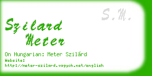 szilard meter business card